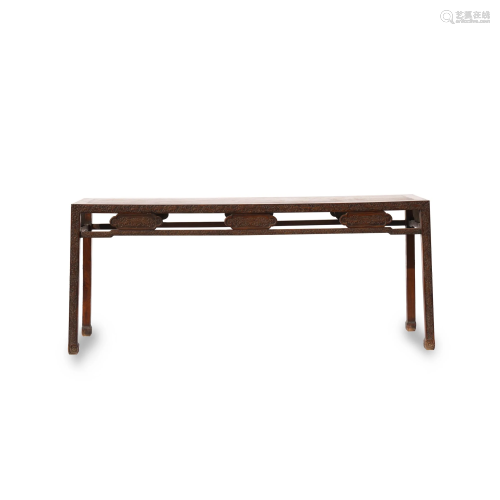 HUANGHUALI CARVED CONJOINED COINS ALTAR TABLE