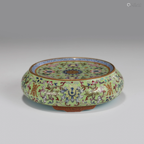 CHINESE FAMILLE ROSE PORCELAIN DRUM