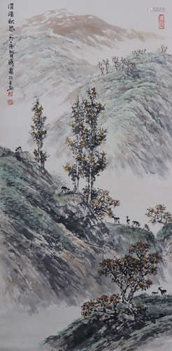 A Fang jizhong's landscape painting