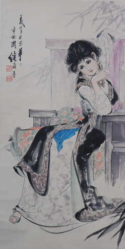 A Liu jipou's figure painting