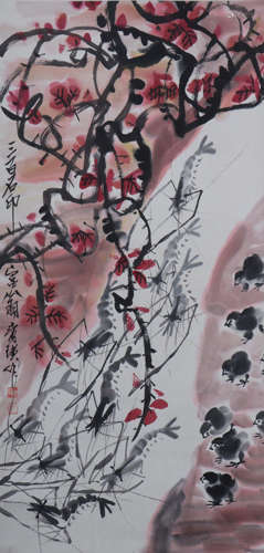 A Qi baishi's shrimp painting