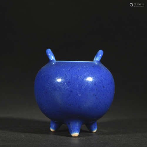 A blue glazed censer