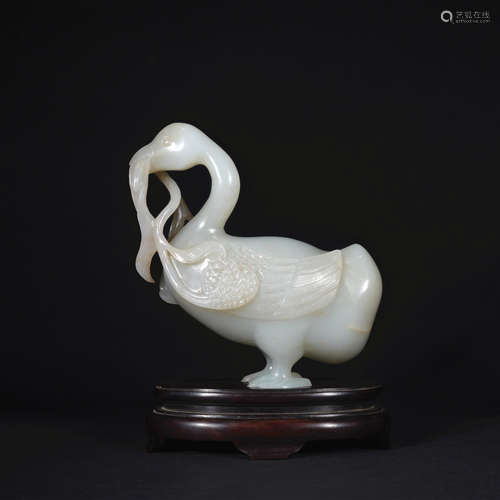 A jade goose ornament