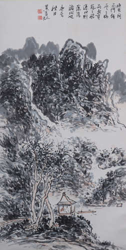 A Huang binhong's landscape painting