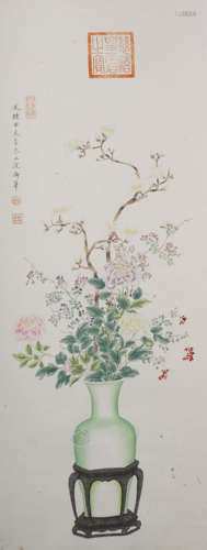 A Ci xi's flowers painting