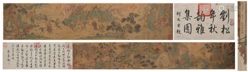 A Liu songnian's landscape hand scroll