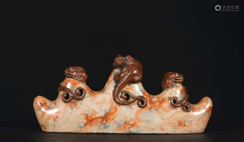 A porcelain mountain ornament