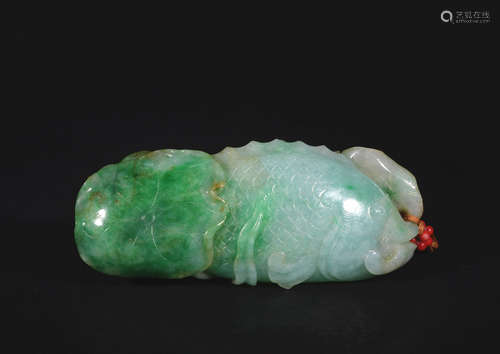 A jade 'fish' ornament