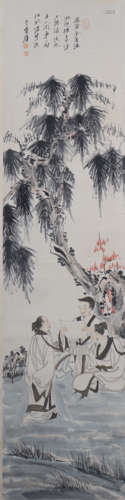 A Zhang daqian's figure painting