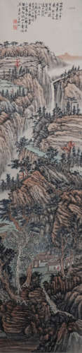 A Lu hui's landscape painting