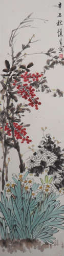 A Wang shensheng's flowers painting