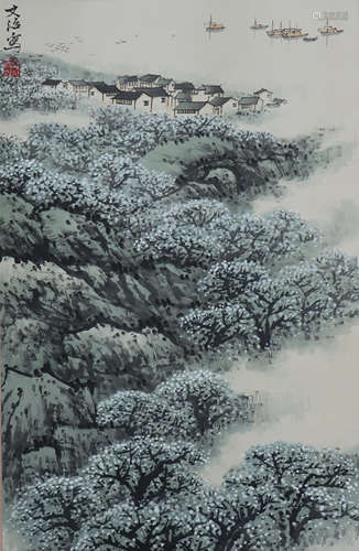 A Song wenzhi's landscape painting