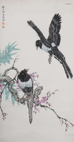 A Liu kuiling's flowers and birds painting