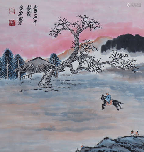 A Qi baishi's landscape painting