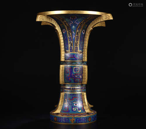 A Cloisonne enamel 'flowers' vase