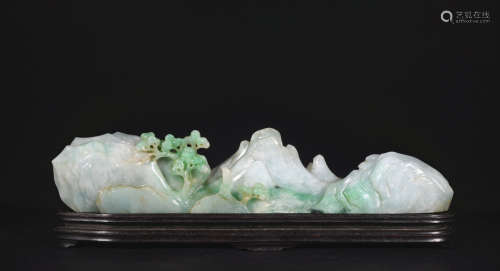 A jade mountain ornament