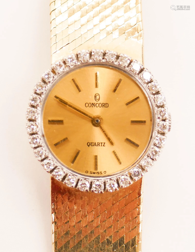 Lady's Concord 14k Diamond Wristwatch