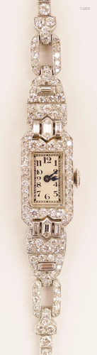 Lady's Patek Philippe Platinum & Diamond Band