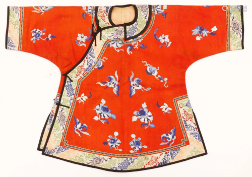 Old Chinese Silk Embroidered Child's Robe