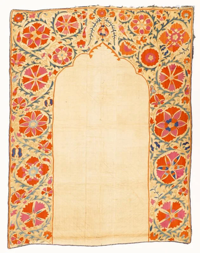 Antique Suzani Uzbekistan Prayer Embroidery