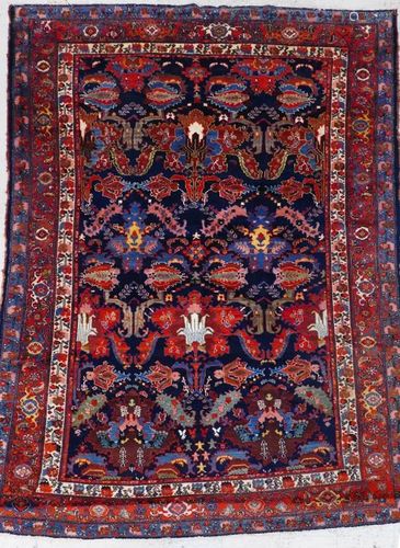 Antique Persian Floral Oriental Rug