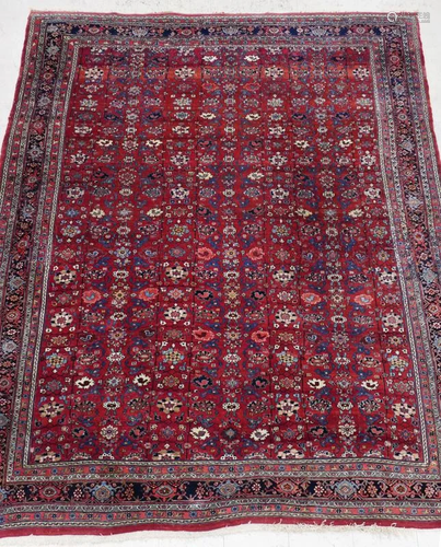 Semi Antique Persian Bijar Oriental Rug