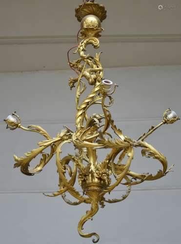 Louis XV style chandelier with 4 light points (110x70cm)