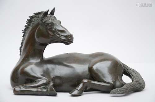 A Japanese incense burner in bronze 'horse' (33x51x24 cm)