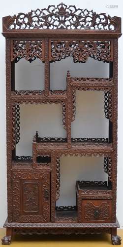 Chinese cabinet in exotic wood (168x83x36 cm)