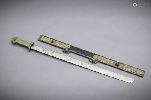 A Tibetan sword (l 82 cm)