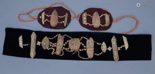 Sculpted bone elements of a tantric apron, Tibet