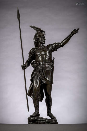 François Mouly: bronze sculpture 'Vercingetorix', foundry Gautier (103 cm)