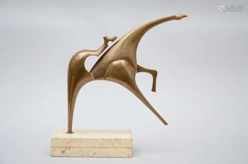 Nikos: bronze statue 'Amazon' (45x44x14 cm)