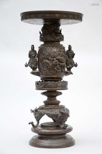 Japanese bronze incense burner, Meiji period (67cm)