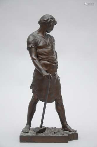 Picault: bronze sculpture 'blacksmith' (57 cm)