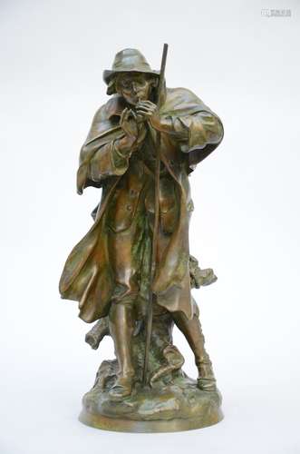 Drouot: bronze statue 'pipe smoker' (52 cm)