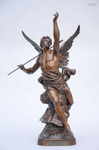 Picault: bronze sculpture 'winged man' (63 cm)