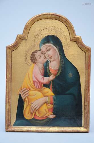 Anonymous: (o/p) 'Madonna with child' (49x35 cm)