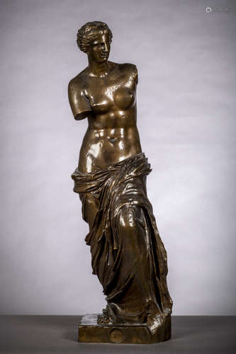 Barbedienne: statue en bronze 'Vénus' (88 cm)