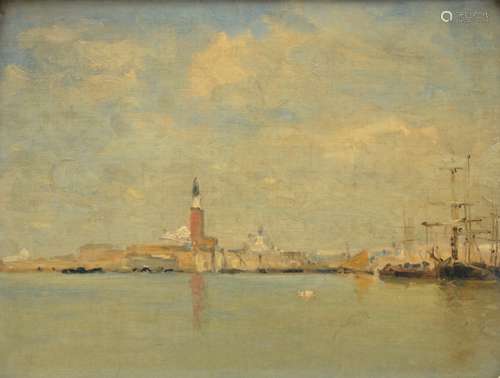 P.J. Clays: painting (o/c) 'view of Venice' (25x32 cm)