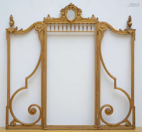 Louis XVI screen in gilt wood (117x188 cm)