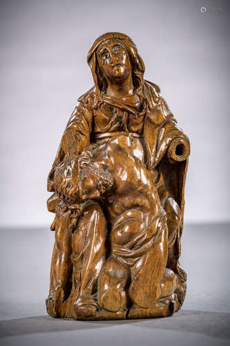 Boxwood sculpture 'Lamentation' (h15 cm)