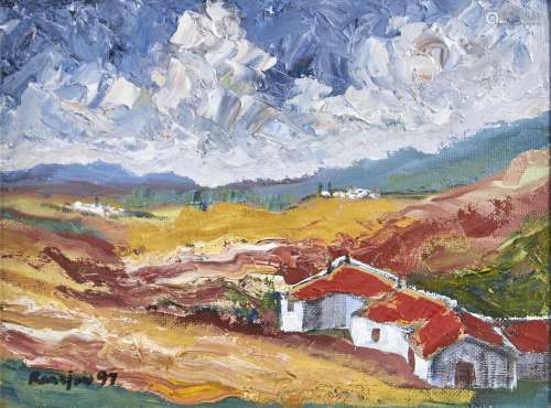 BRIAN RANALOW (1947 - ) - WHITE FARMHOUSE MAJORCA, SIGNED AND DATED '97, SIGNED AND DATED AGAIN