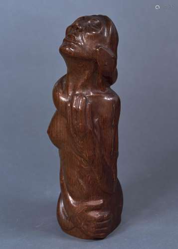 C H TWISELTON, 1952 - EVE, OAK, SIGNED AND DATED, 48CM H Condition report