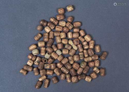 A QUANTITY OF BONE PRAYER BEADS, POSSIBLY COPTIC, APPROX 12-15MM L Condition reportWear consistent