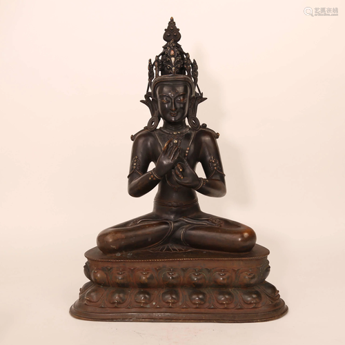 copper Seated statue of Dahi Tathagata in the 18th