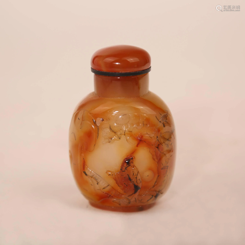 Nineteenth century agate snuff bottles