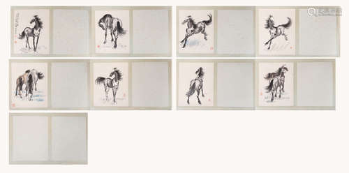 A Chinese Horse Painting Album, Xu Beihong Mark