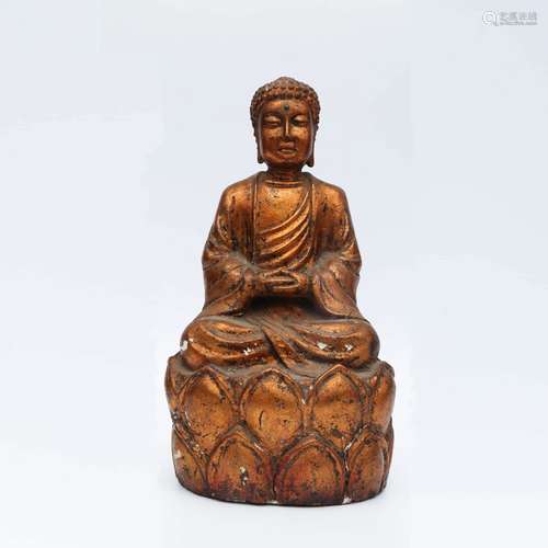 A Wood Carved Guanyin Statue