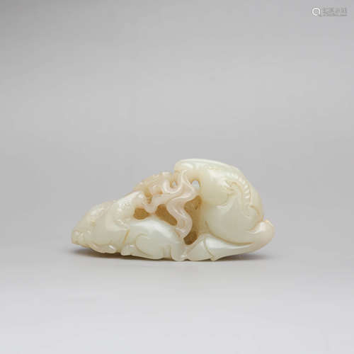 A White Jade Sheep Ornament